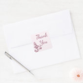  Roos Roze Bloemen Bruiloft Sticker / Seal (Envelop)