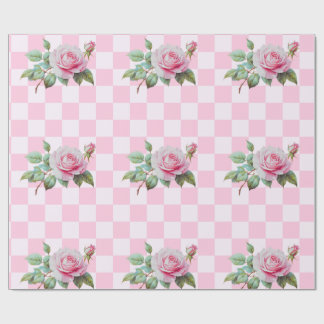 Roos Roze Blooms Wrapping Paper Cadeaupapier