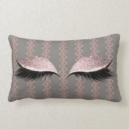 Roos Roze Blush Glitter Gray Glam Makeup Etnische Kussen