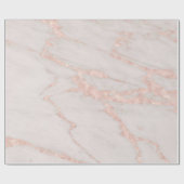 Roos Roze Blush Glitter Marble Glossy Cadeaupapier (Vlak)