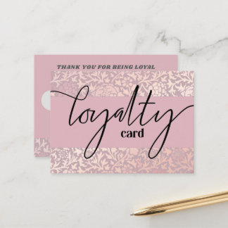 Roos Roze Blush Modern Loyalty Kaart Afsprakenkaartje
