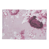 Roos Roze  Botanische Bloemen Toile No.5 Kussensloop (Achterkant-Links)