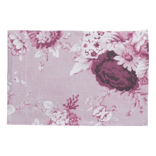 Roos Roze  Botanische Bloemen Toile No.5 Kussensloop (Achterkant-Links)