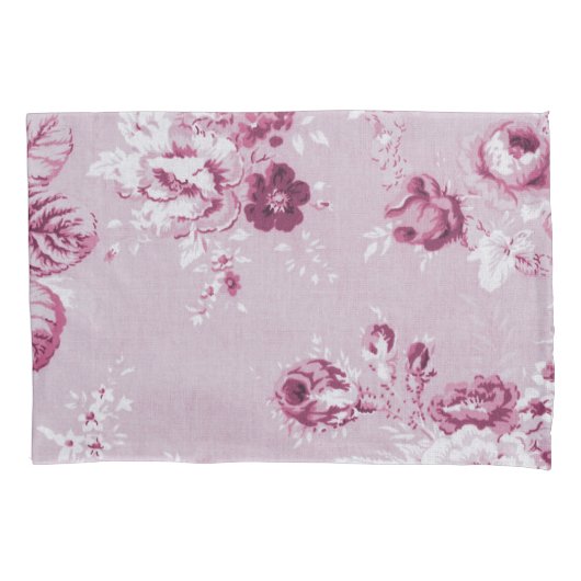 Roos Roze  Botanische Bloemen Toile No.5 Kussensloop (Voorkant-Links)