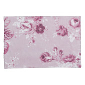Roos Roze  Botanische Bloemen Toile No.5 Kussensloop (Voorkant-Rechts)