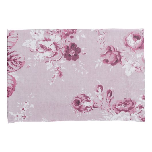 Roos Roze  Botanische Bloemen Toile No.5 Kussensloop (Voorkant-Rechts)