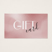 Roos roze cadeaukaart visitekaartje (Voorkant)