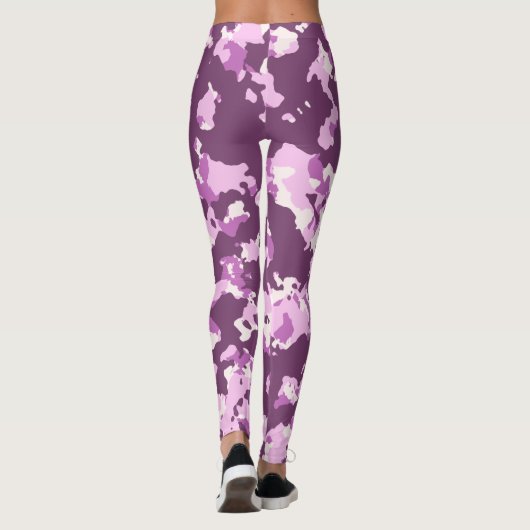 Roos Roze Camo Leggings (Achterkant)