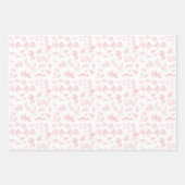 Roos Roze Charleston Toile Wrapping Papier Inpakpapier Vel (Voorkant 3)