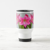 Roos-roze Crinum Lily No-Spill Travel Mug Reisbeker (Center)