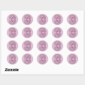 Roos Roze Damask Wedding Ronde Sticker (Vel)