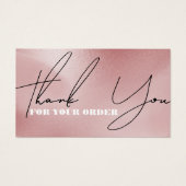 roos roze dank je korting visitekaartje (Voorkant)