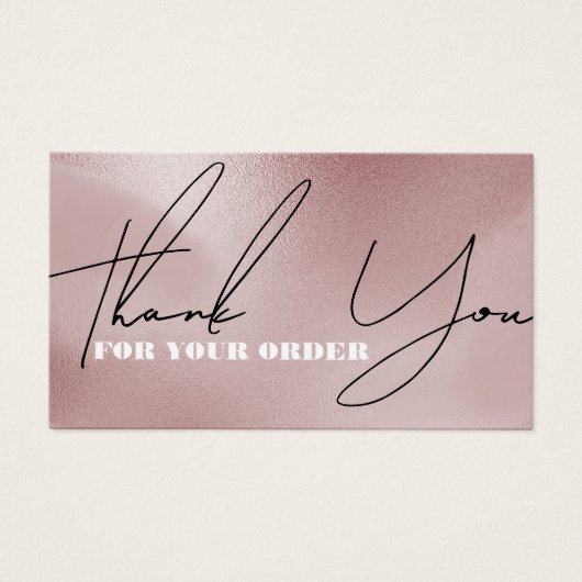 roos roze dank je korting visitekaartje (Voorkant)