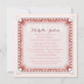 Roos Roze Deco Wedding Vow Renewal Uitnodiging (Achterkant)