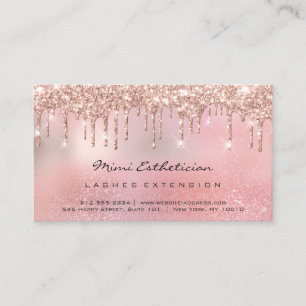 Roos Roze druppels Glitter Eyelash Aftercare Makeu Visitekaartje