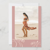 Roos Roze Een beetje pompoen Baby shower Kaart (Achterkant)