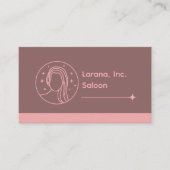 Roos Roze Eenvoudig Modern Vrouwelijk Visitekaartj Visitekaartje (Voorkant)