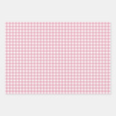 Roos Roze Eenvoudig Plaid Inpakpapier Vel (Voorkant)