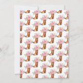 Roos Roze en Gouden Bloemen Cowboy Boot Quinceañer Kaart (Achterkant)