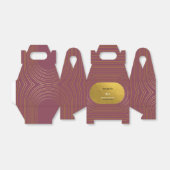 Roos roze en gouden moderne, minimalistische wapen bedankdoosjes (Uitgevouwen)