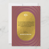 Roos roze en gouden moderne, minimalistische wapen bedankkaart (Achterkant)