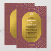 Roos roze en gouden moderne, minimalistische wapen kaart (Voorkant / Achterkant)