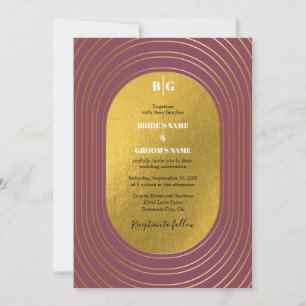 Roos roze en gouden moderne, minimalistische wapen kaart