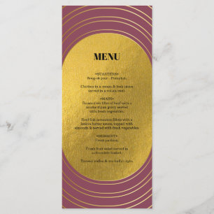 Roos roze en gouden moderne, minimalistische wapen menu
