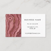 Roos Roze en goudmarmer Visitekaartje (Achterkant)