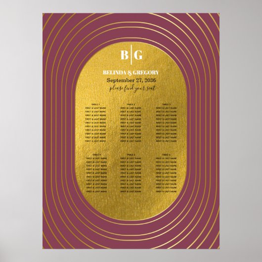 Roos roze en goudvormig baardzingstempelkaart poster (Voorkant)