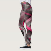 Roos roze en grijs Funky Pattern Leggings (Links)