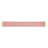 Roos roze en ivoor gingham check satijnen lint (Voorkant)