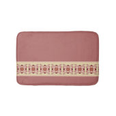 Roos, roze en mosterd badmat (Voorkant)