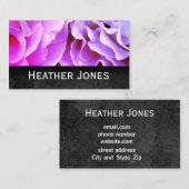  roos roze en paarse fotografie visitekaartje (Voorkant / Achterkant)