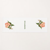 Roos roze en perzik waterverf botanisch yogamat (Voorkant (horizontaal))