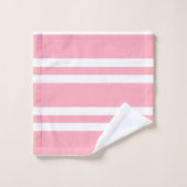 Roos Roze en witte strepen Bad Handdoek (Wasdoekje)
