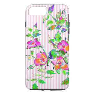  Roos - roze en witte strepen Case-Mate iPhone Case