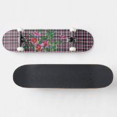  roos roze en zwart gebrand skateboard (Horizontaal)