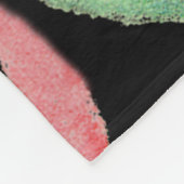  Roos Roze en Zwart patroon Fleece Deken (Hoek)