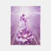 Roos roze engelenliefde fleece deken (Voorkant)