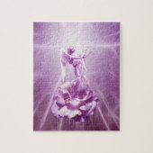 Roos roze engelenliefde legpuzzel (Verticaal)