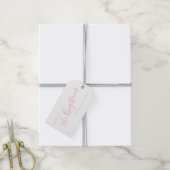 Roos Roze Familienaam Manuscript Gift Labels Cadeaulabel (Met Touw)