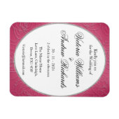 Roos Roze flexibele uitnodiging voor weddenschappe Magneet (Horizontaal)