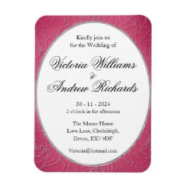 Roos Roze flexibele uitnodiging voor weddenschappe Magneet