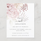 Roos roze flora budgettaire mosterd sparen datum (Voorkant)