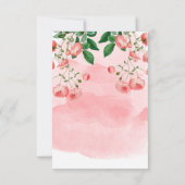  Roos Roze Floral Botanisch Bind RSVP Kaartje (Achterkant)