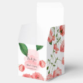  Roos Roze Floral Botanische bruiloft Bedankdoosjes (Geopend)