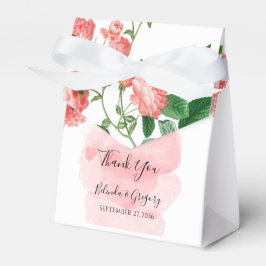  Roos Roze Floral Botanische bruiloft Bedankdoosjes