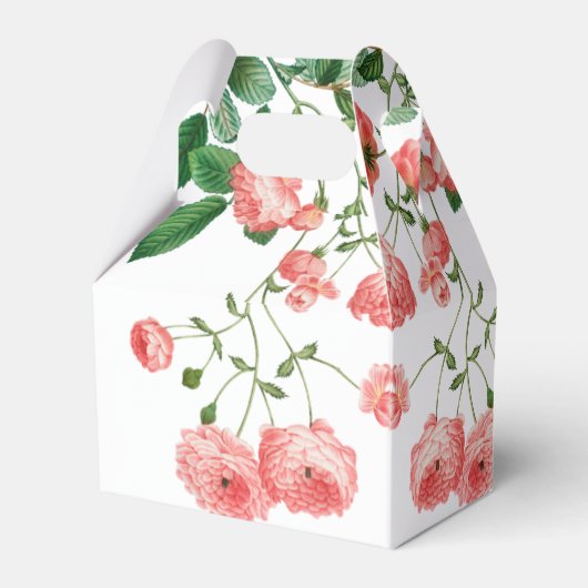 Roos Roze Floral Botanische bruiloft Bedankdoosjes (Achterkant)