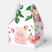  Roos Roze Floral Botanische bruiloft Bedankdoosjes (Voorkant Zijde)
